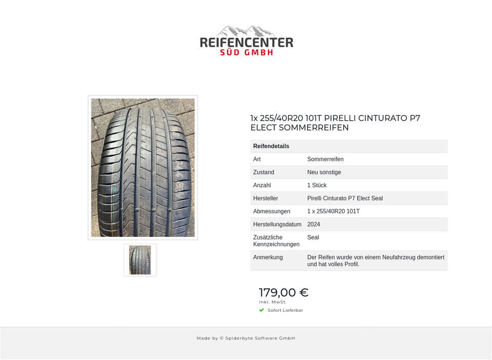 1x 255/40R20 101T PIRELLI CINTURATO P7 ELECT SOMMERREIFEN #1SSG – Bild 2
