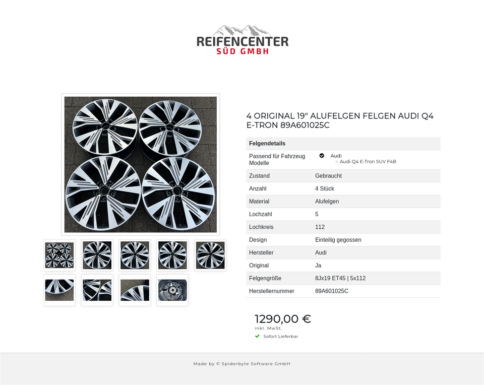 4 ORIGINAL 19" ALUFELGEN FELGEN AUDI Q4 E-TRON 89A601025C #1Z7O – Bild 10