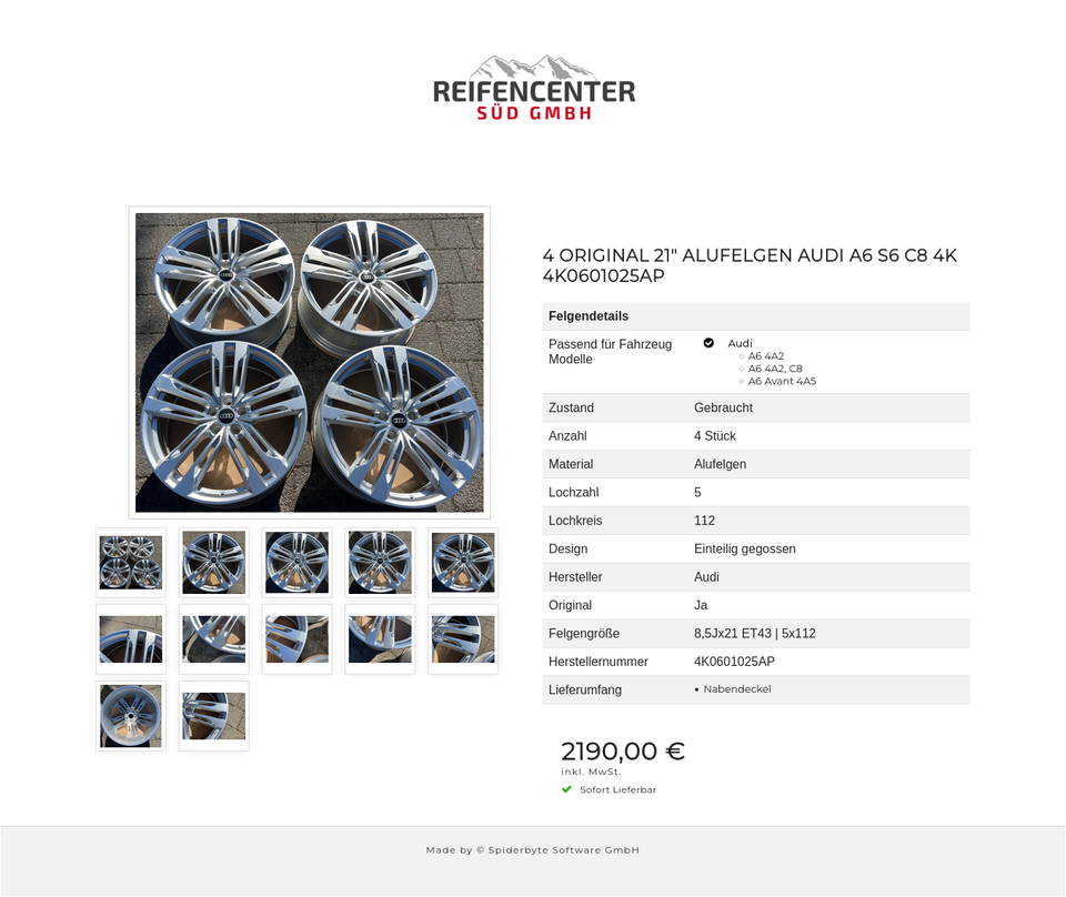 4 ORIGINAL 21" ALUFELGEN AUDI A6 S6 C8 4K 4K0601025AP #270L – Bild 13