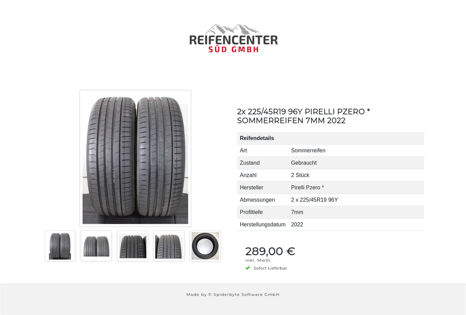 2x 225/45R19 96Y PIRELLI PZERO * SOMMERREIFEN 7MM 2022 #1ZUO – Bild 6