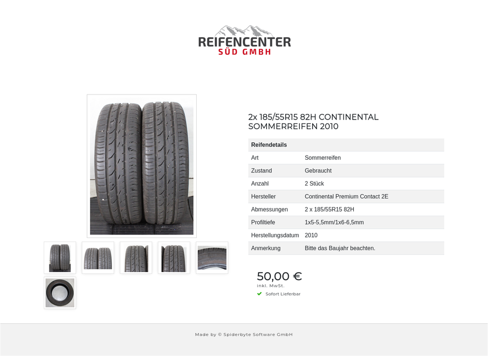 2x 185/55R15 82H CONTINENTAL SOMMERREIFEN 2010 #24DA – Bild 7