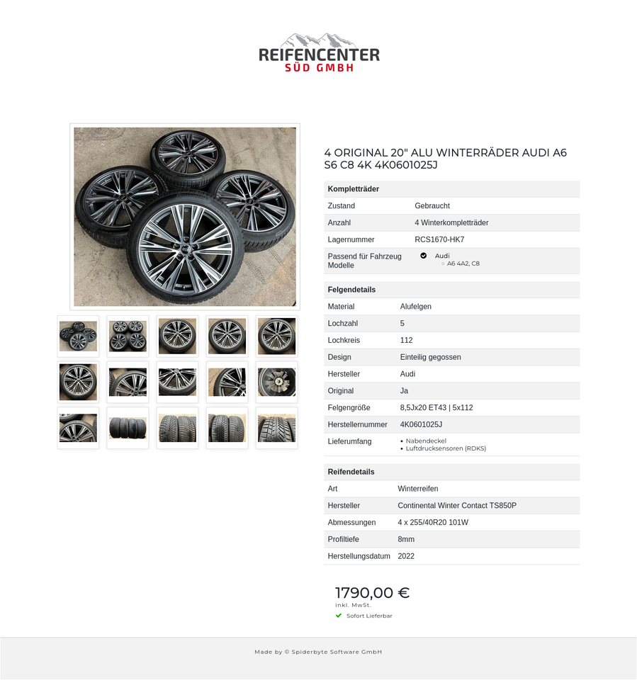 4 ORIGINAL 20" ALU WINTERRÄDER AUDI A6 S6 C8 4K 4K0601025J #242F – Bild 16