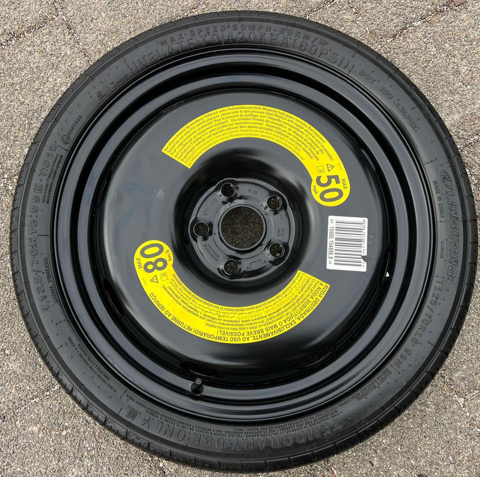 1X NOTRAD RESERVERAD VW GOLF 6 7 8 T-ROC SKODA OCTAVIA SEAT #26BF