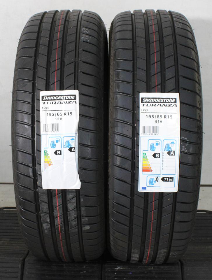 2x 195/65R15 91H BRIDGESTONE TURANZA T005 SOMMERREIFEN #24BY