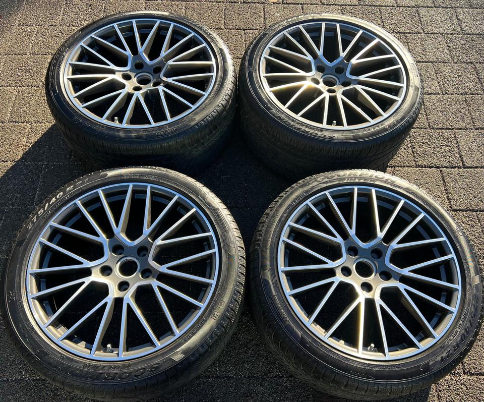 4 ORIGINAL 21" ALU WINTERRÄDER PORSCHE CAYENNE 9YA PIRELLI #24BG – Bild 2