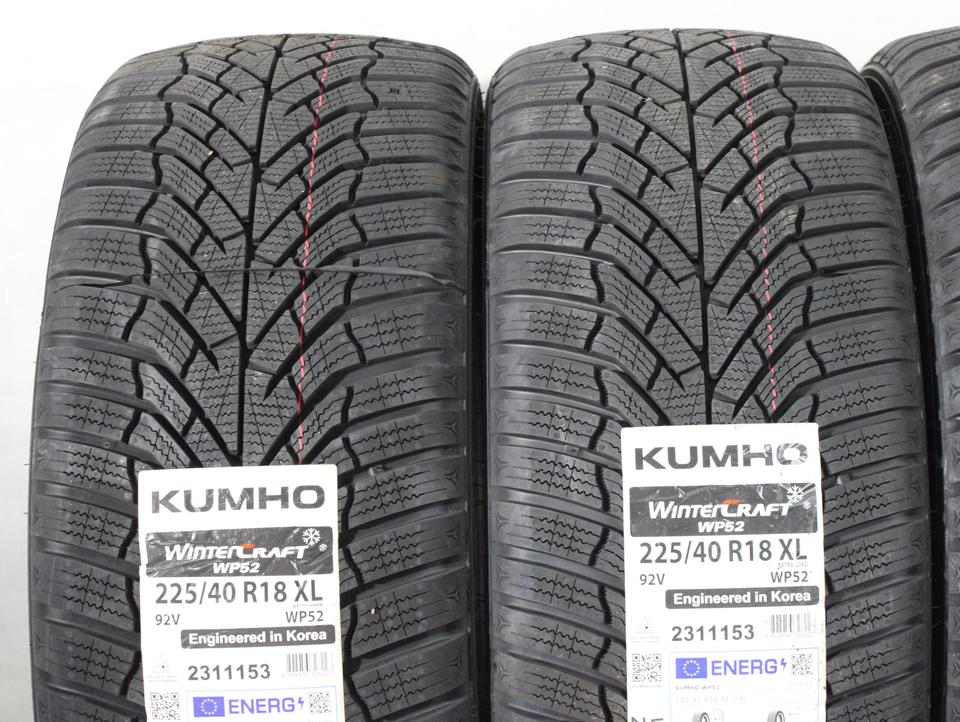 4x 225/40R18 92V KUMHO WINTERCRAFT WP52 WINTERREIFEN 2024 #24CE – Bild 3