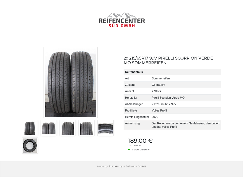 2x 215/65R17 99V PIRELLI SCORPION VERDE MO SOMMERREIFEN #24DQ – Bild 7