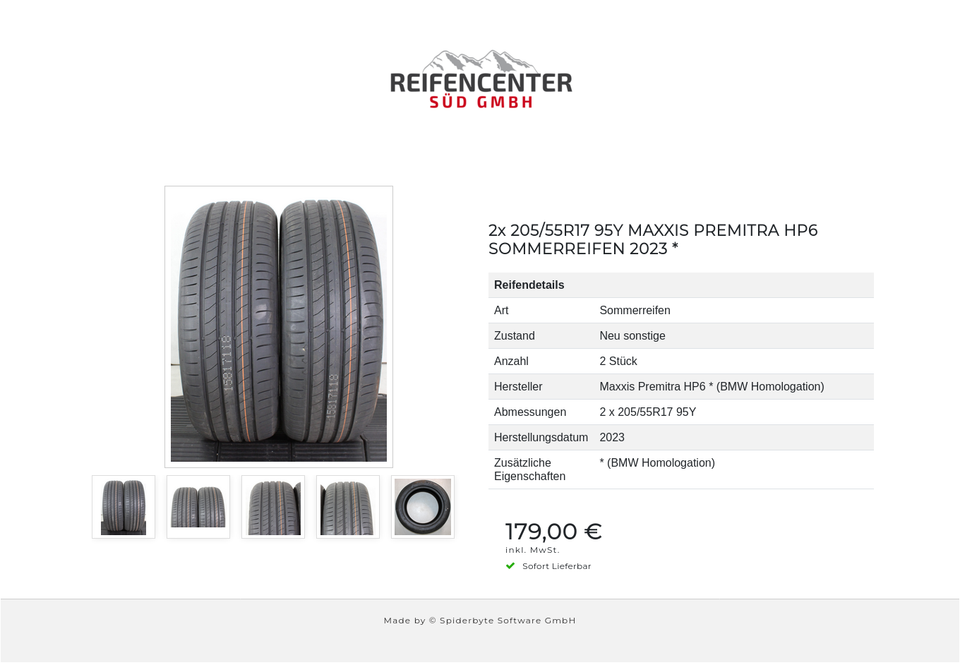 2x 205/55R17 95Y MAXXIS PREMITRA HP6 SOMMERREIFEN 2023 * #1VQA – Bild 6