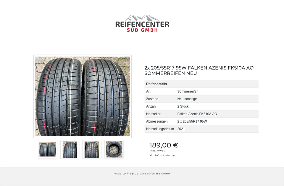 2x 205/55R17 95W FALKEN AZENIS FK510A AO SOMMERREIFEN NEU #1XUE – Bild 5
