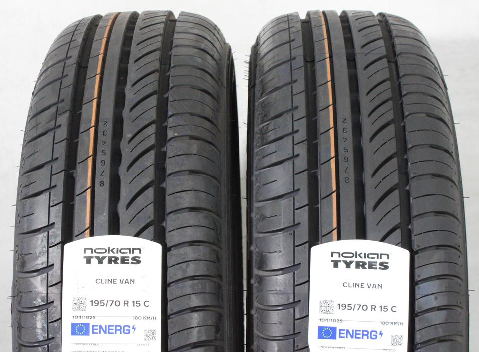 2x 195/70R15C 104/102S NOKIAN CLINE SOMMERREIFEN 2022 #279G – Bild 2