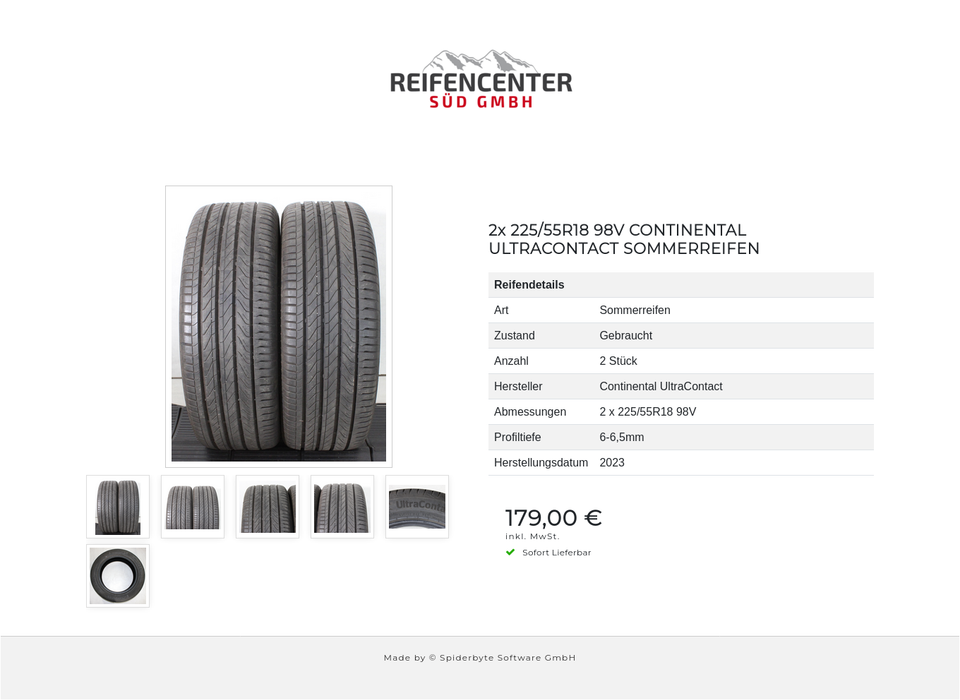 2x 225/55R18 98V CONTINENTAL ULTRACONTACT SOMMERREIFEN #220L – Bild 7