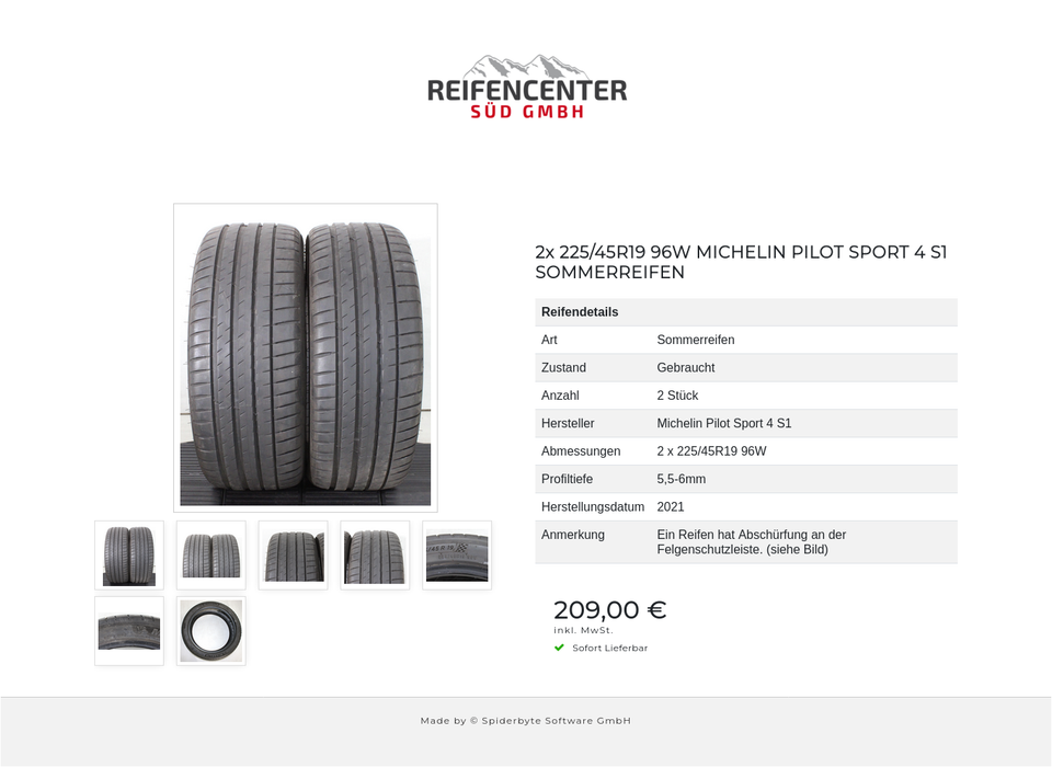 2x 225/45R19 96W MICHELIN PILOT SPORT 4 S1 SOMMERREIFEN #228Y – Bild 8