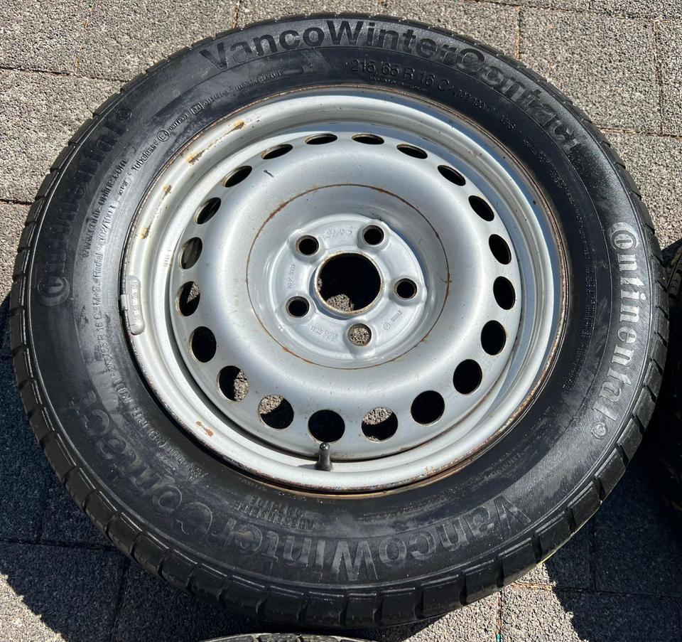 4 STAHLFELGEN 16" VW BUS T5 T6 6,5x16 ET51 5x120 7H0601027C #1WHV – Bild 4