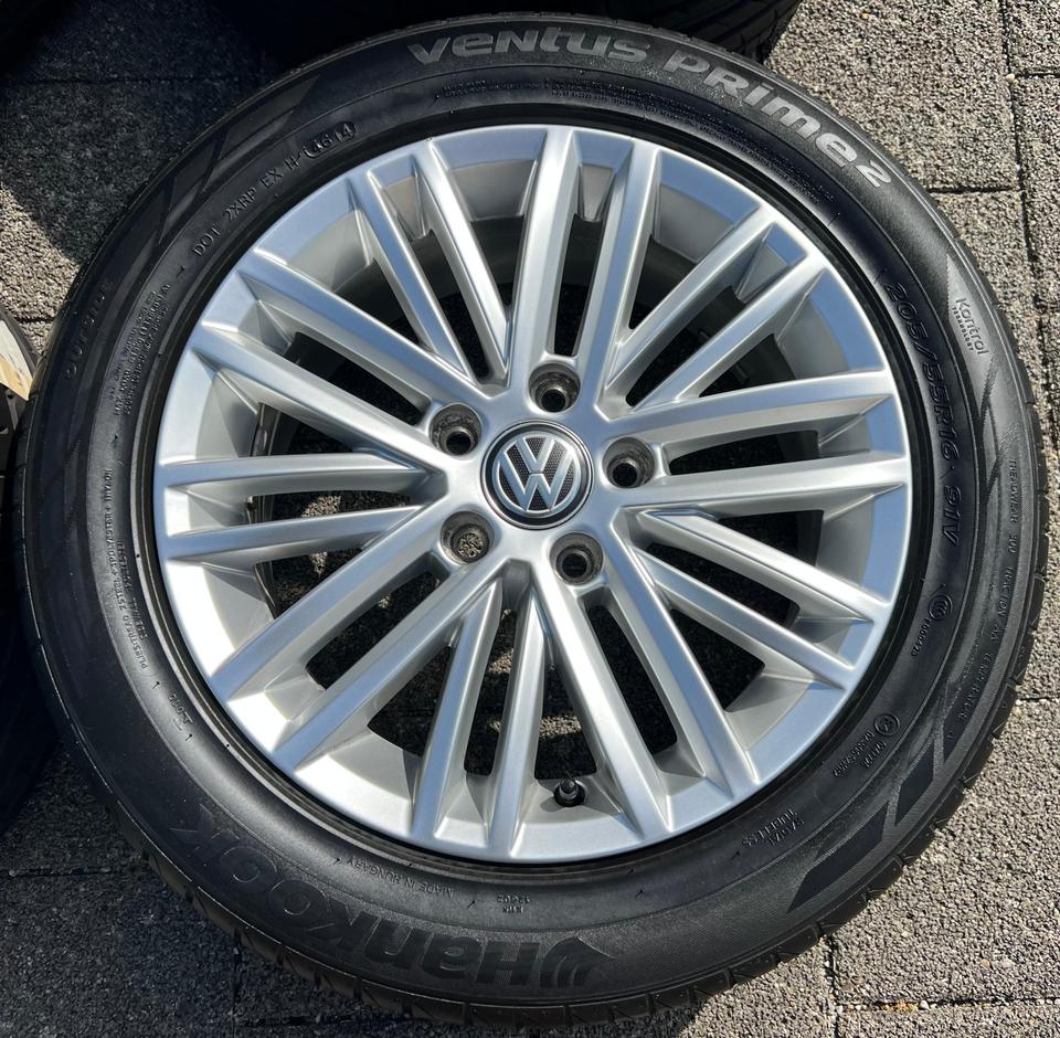 4 ORIGINAL ALU SOMMERRÄDER VW GOLF 7 VII AU 205/55R16 91V #1MNE – Bild 3