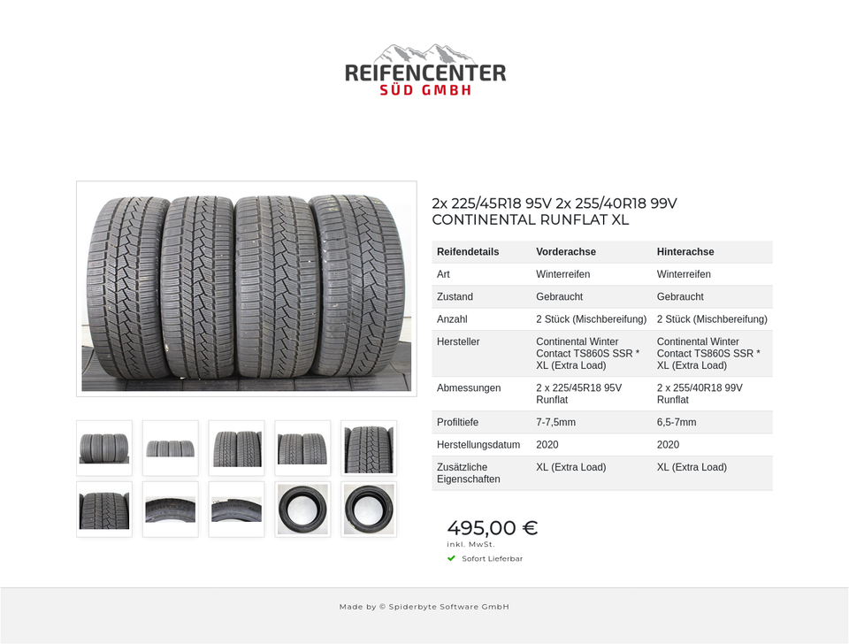 2x 225/45R18 95V 2x 255/40R18 99V CONTINENTAL RUNFLAT XL #179M – Bild 11